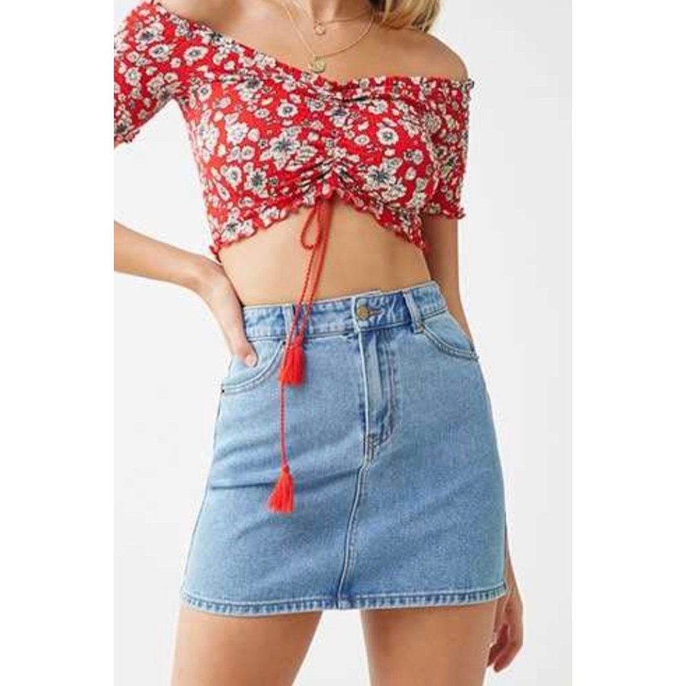 Forever 21 Light Blue Denim Mini Skirt
